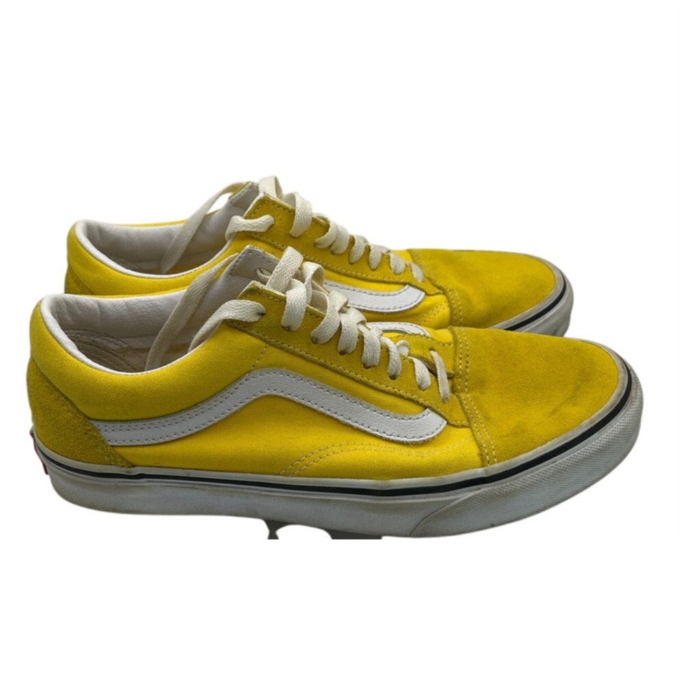 Vans Old Skool Shoes Yellow Suede Sneakers Men 6.5 Women 8